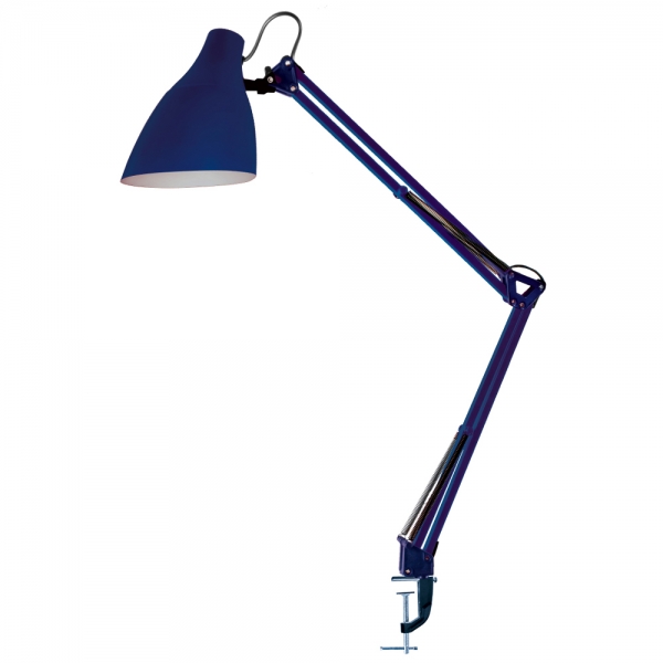 Светильник настольный на струбцине Camelion KD-335 C23, 40Вт/темно-синий(13877)