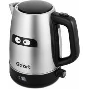 Чайник электрический Kitfort КТ-6142, нержавеющая сталь/черный 