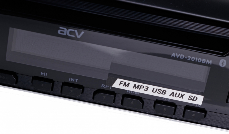 Автомагнитола ACV AVD-2010BM 1DIN 4x50Вт, черный