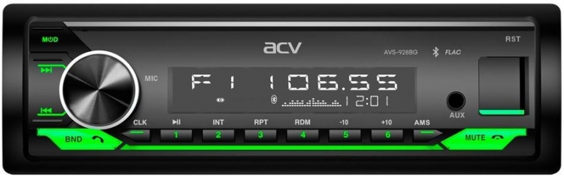 Автомагнитола ACV AVS-928BG 1DIN 4x50Вт, черный