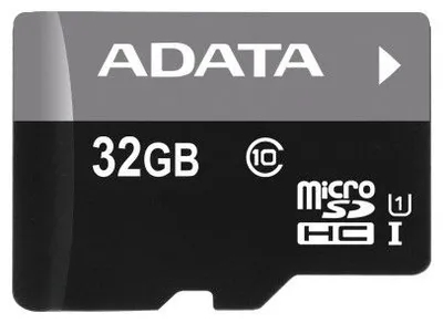 Карта памяти A-DATA Micro SDHC 32Gb Class 10 (AUSDH32GUICL10-RA1)
