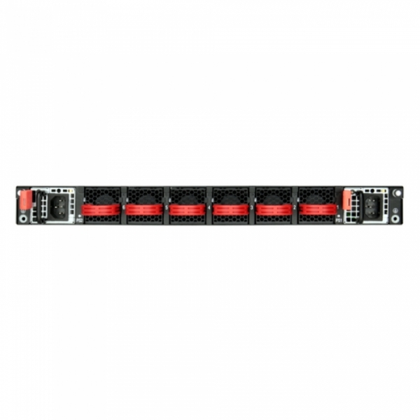 7326-56X-O-AC-F Edge-corE 48-Port 25G SFP28 + 8 port 100G QSFP+ uplink switch, ONIE software installer, Broadcom Trident III, Intel Xeon® Processor D-1518, dual 100-240VAC PSUs and 6 Fan Modules with port-to-powert airflow, rack mount kit (front and back