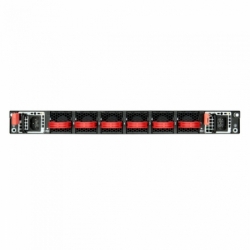 7326-56X-O-AC-F Edge-corE 48-Port 25G SFP28 + 8 port 100G QSFP+ uplink switch, ONIE software installer, Broadcom Trident III, Intel Xeon® Processor D-1518, dual 100-240VAC PSUs and 6 Fan Modules with port-to-powert airflow, rack mount kit (front and back