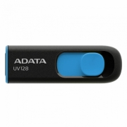 16GB ADATA UV128 USB Flash [AUV128-16G-RBE] USB 3.0, R35/W9, Blue, Retail (796634)