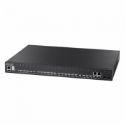 ECS4510-28F Edge-corE 22 x GE SFP + 2 x GE Combo (RJ45/SFP) + 2 x 10G SFP+ ports + 1 x expansion slot (for dual 10G SFP+ ports) L2+ Stackable Switch w/ 1 x RJ45 console port, 1 x USB type A storage port, RPU connector, Stack up to 4 units
