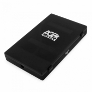 USB 2.0 Внешний корпус 2.5" SATA HDD/SSD AgeStar SUBCP1 (BLACK) USB2.0, пластик, черный, безвинтовая конструкция		 {160} (670208)