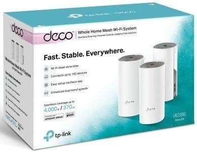 Домашняя Mesh Wi-Fi система TP-Link DECO E4(3-PACK) AC1200
