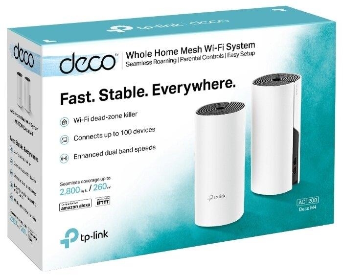 Домашняя Mesh Wi-Fi система TP-Link DECO M4(2-PACK)