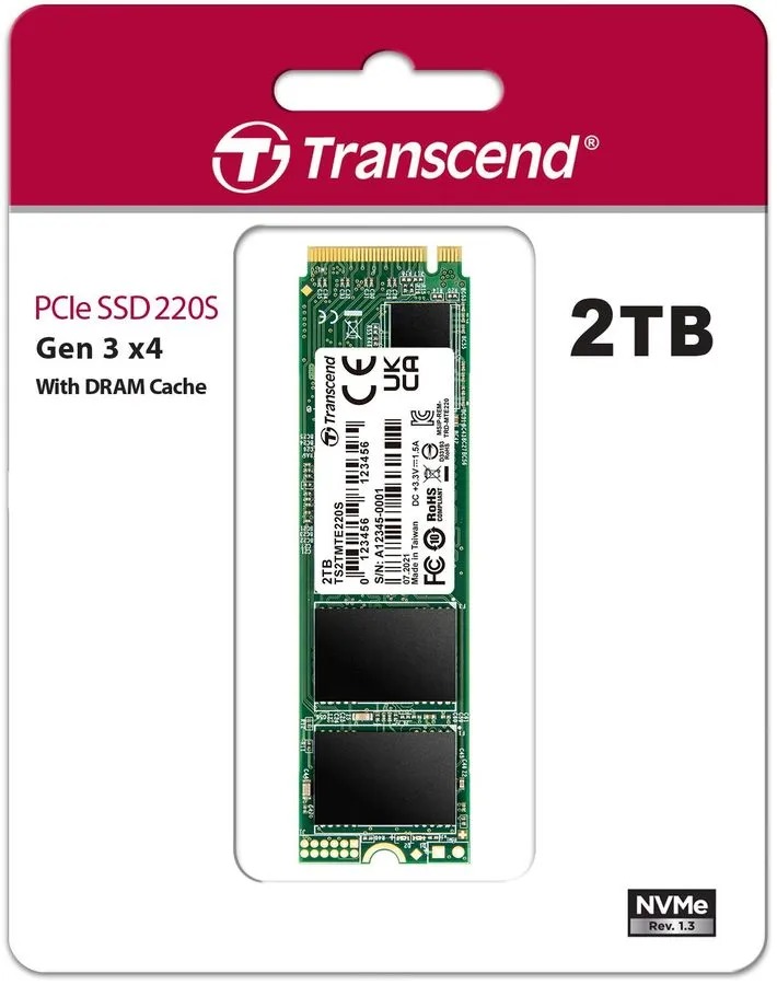 Накопитель SSD Transcend PCI-E x4 2Tb TS2TMTE220S M.2 2280