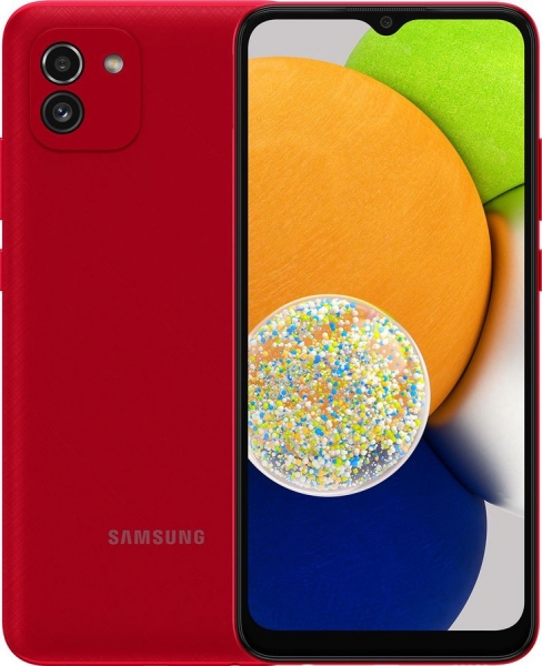 Смартфон Samsung Galaxy A03 (2021) 32Gb, Красный (SM-A035FZRDSER)