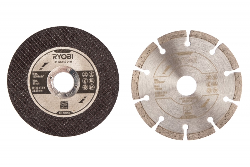 Набор дисков для УШМ (125х22.2 мм) Ryobi RAK6AGD125 5132003149