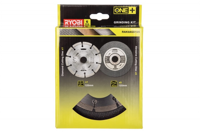Набор дисков для УШМ (125х22.2 мм) Ryobi RAK6AGD125 5132003149