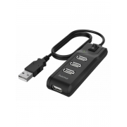 Разветвитель USB 2.0 Hama H-200118 4порт, черный 