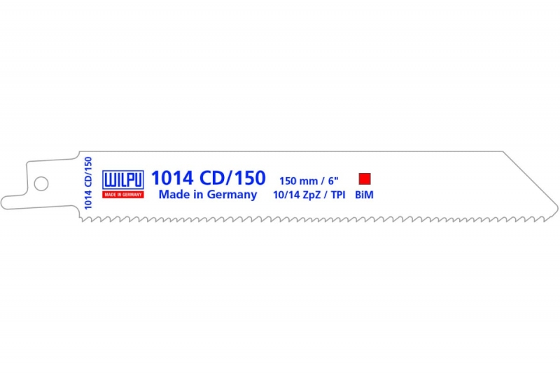 Полотно универсальное 1014 CD/150 Bi-metall (5 шт; 150х19х1.27 мм; 130 мм; 10/14 TPI) WILPU 1356500005