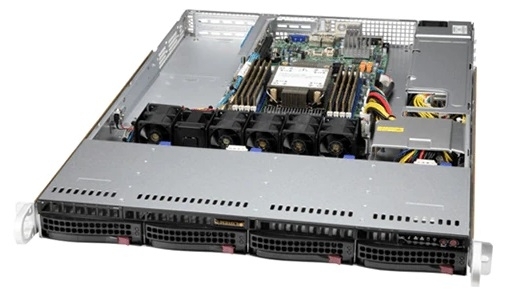 NEW Supermicro SuperServer 1U 510P-WT no CPU(1)Scalable/TDP 270W/ no DIMM(8)/SATARAID HDD(4)LFF/3x1GbE/2xFHHL,1xLP,M2/600W