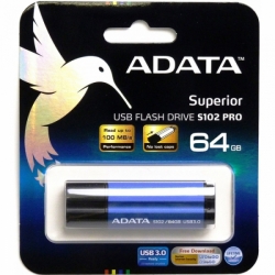 64GB ADATA S102Pro USB Flash [AS102P-64G-RBL] USB 3.2 Gen 1, Blue, RTL (797198)