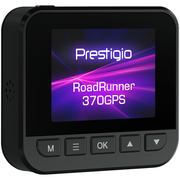 Prestigio RoadRunner 370GPS, 2.0'' IPS (320x240) display, FHD 1920x1080@30fps, HD 1280x720@30fps, AIT8336N, 2 MP CMOS GC2053 image sensor, 2 MP camera, 140° Viewing Angle, Micro USB, 120 mAh battery, GPS, Night Vision, Motion Detection, G-sensor, Cyclic Recording, color/black, plastic case