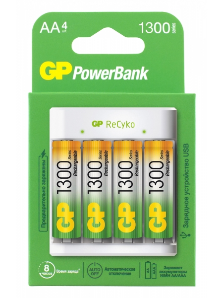 Зарядное устройство GP PowerBank GP E411130AAHC-2CRB4 2600mAh