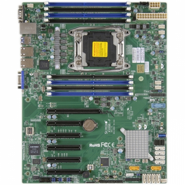 MBD-X10SRI-F-O ATX, 1xLGA2011 (up to 145W TDP), iC612, 8xDDR4, 10xSATA, 2x1GbE, IPMI, 1x PCIEx16, 2x PCIEx8, 2x PCIEx4, 1x PCIEx2, 2xSDOM, 4x USB3.0, 8x USB2.0