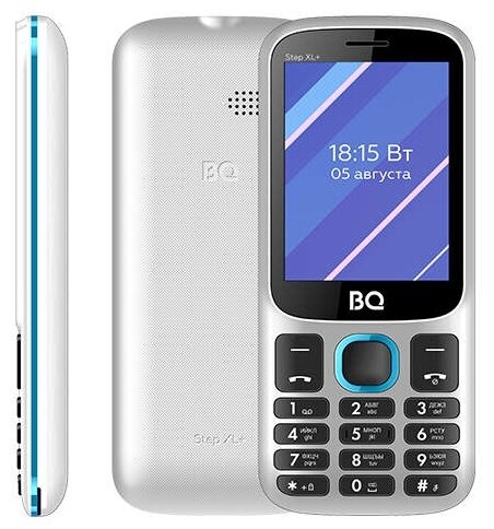 Мобильный телефон BQ 2820 Step XL+, бело-синий (86183787)