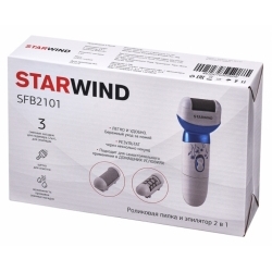 Пилка роликовая Starwind SFB2101 насадок:2шт белый/розовый