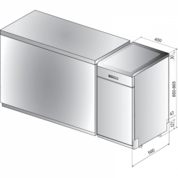 Посудомоечная машина HOTPOINT-ARISTON HSFE 1B0 C S, серебристый (F155299)