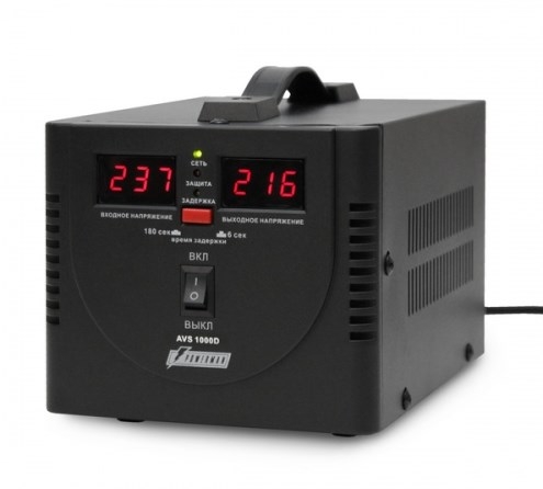 Стабилизатор напряжения Powerman AVS 1000 D Black 6015736