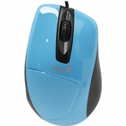 Мышь Genius DX-150X Blue [31010231102] голубая, оптическая, 1000dpi, 3 кнопки, эргономичная под правую руку, USB кабель 1.5м (252283)