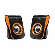 Колонки Geinus SP-Q180 Orange оранжевые, стерео 2.0, 150-20KГц, 2 x 3W RMS, USB + mini jack 3.5mm, USB-power (257097)