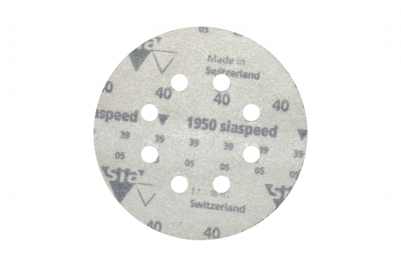 Круг шлифовальный на липучке siaspeed 1950 (50 шт; 125 мм; 8 отверстий; P40) sia Abrasives ss50-125-8-040