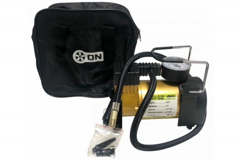 Автомобильный компрессор ON АС-580, тип Торнадо, в сумке, 40лмин, 160Вт, 12В. 16-03-001