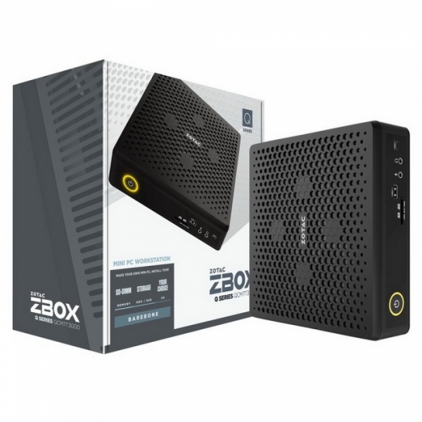 ZBOX-QCM7T3000-BE SFF i7-10750H, RTX3000, 2xDDR4 SODIMM SLOT, M.2 SSD SLOT, 2.5