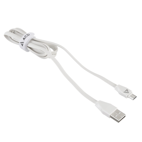 USB кабель ACD-Life MicroUSB ~ USB-A TPE, 1м, белый (ACD-U920-M1W)