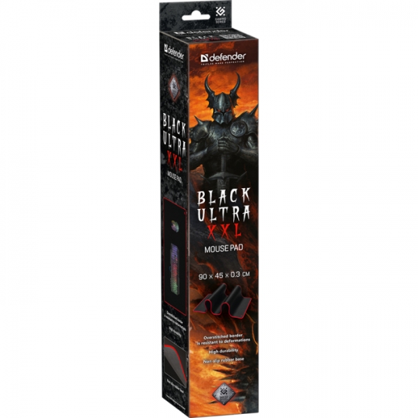 Игровой коврик Black Ultra XXL 900*450*3мм DEFENDER