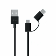 Кабель Xiaomi ZMI 2-in-1 AL501 Micro USB to Type-C 2 in 1 cable (1m) Black (ZMKAL501CNBK)