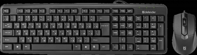 Комплект (клавиатура+мышь) DEFENDER Dakota C-270 RU,черный