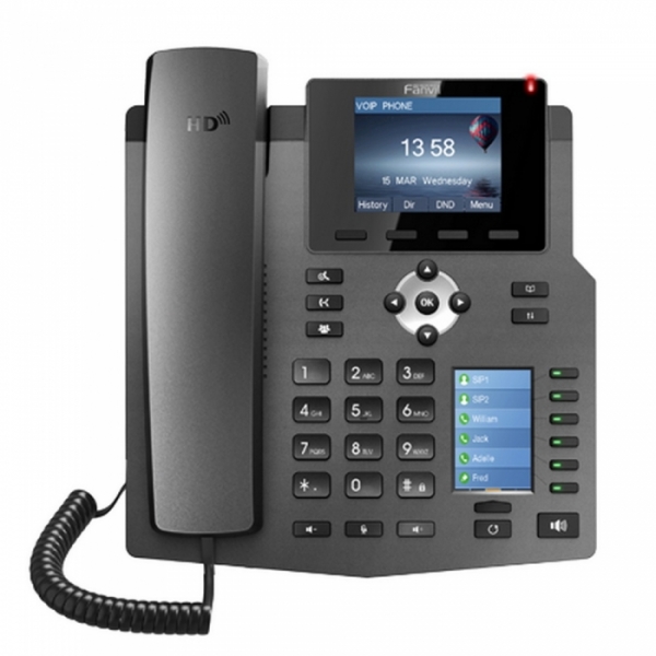 X4G Телефон IP Fanvil IP телефон 4 линии, цветной экран 2.8