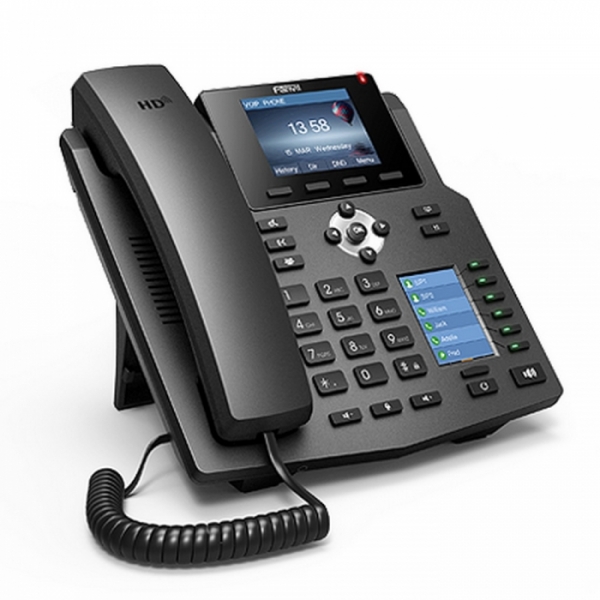 X4G Телефон IP Fanvil IP телефон 4 линии, цветной экран 2.8