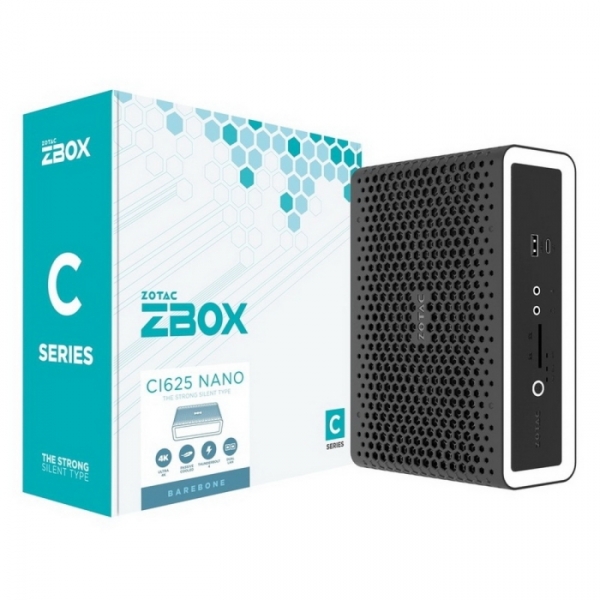 ZBOX-CI625NANO ZOTAC ZBOX NANO, SFF, FANLESS, i3-1115G4, 2X DDR4 SODIMM, 2.5