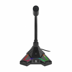 Игровой стрим микрофон Pitch GMC 200 3,5 мм, LED, провод 1.5 м DEFENDER