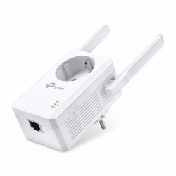 TL-WA860RE N300 Усилитель Wi-Fi сигнала со встроенной розеткой, чипсет QCA(Atheros), 2T2R, до 300 Мбит/с на 2,4 ГГц, 802.11b/g/n, 1 порт LAN 10/100 Мбит/с, (071158)