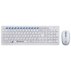 Комплект (клавиатура+мышь) DEFENDER Skyline 895 RU, белый 