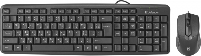 Комплект (клавиатура+мышь) Defender Dakota C-270 RU, черный  (45270)