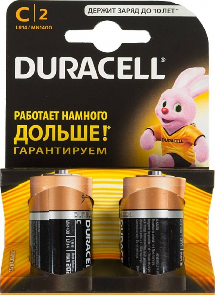 Батарея Duracell Basic LR14-2BL C (2шт)