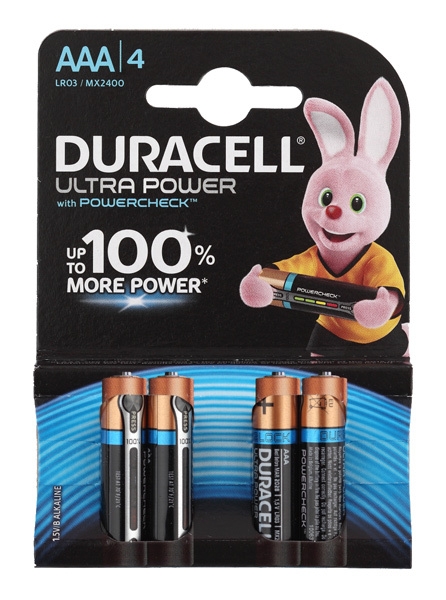 Батарея Duracell Ultra Power LR03-4BL AAA (4шт)