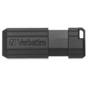Verbatim PINSTRIPE 8GB USB 2.0 Flash Drive (Black)