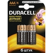 Батарея Duracell Basic LR03-6BL AAA (6шт)