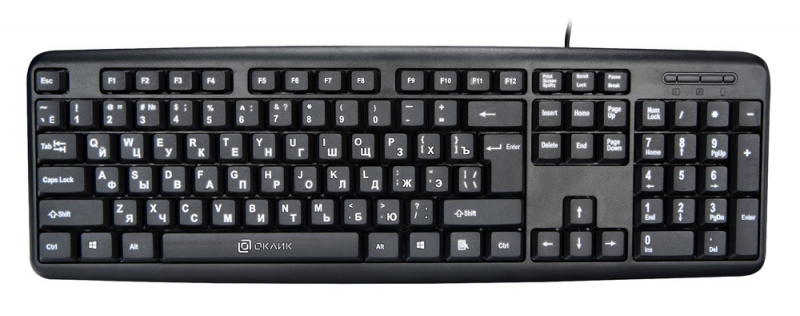 Клавиатура Oklick 180V2, черный (1185956)