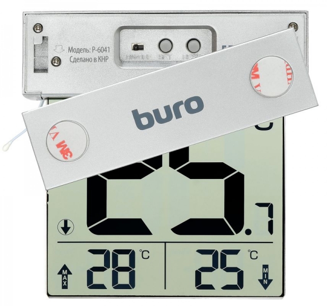 Термометр Buro P-6041, серебристый