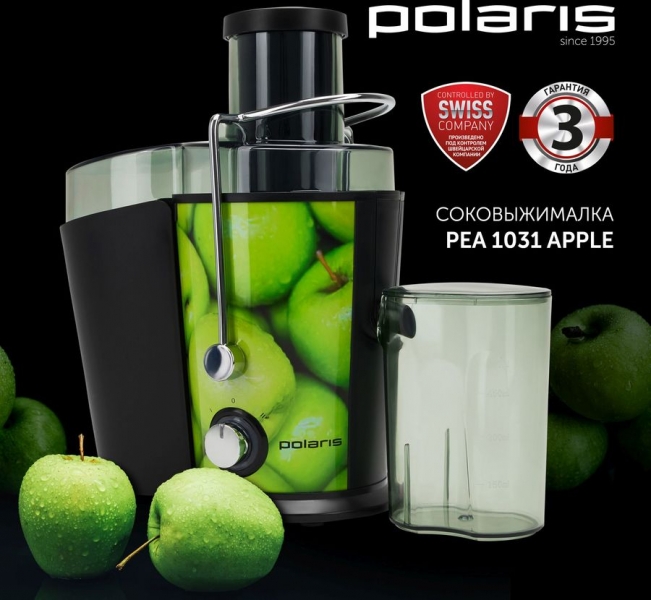 Соковыжималка центробежная Polaris PEA 1031 Apple, зеленый